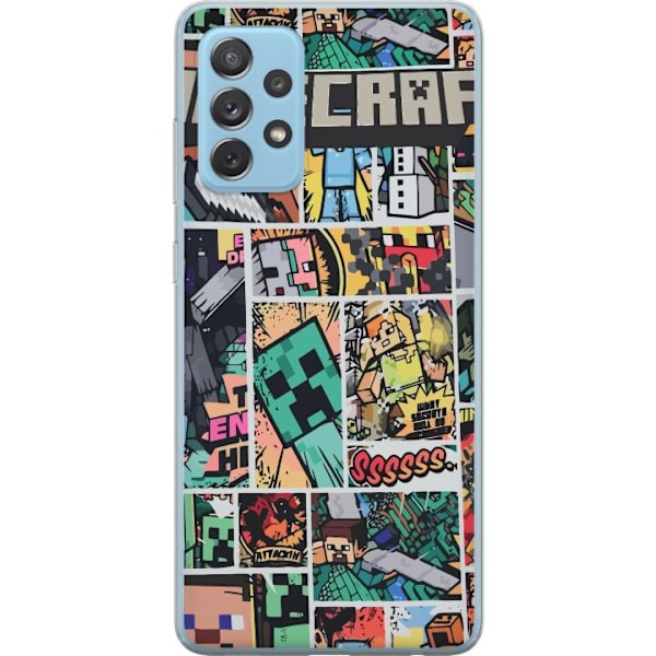 Samsung Galaxy A72 5G Läpinäkyvä kuori Minecraft Taide