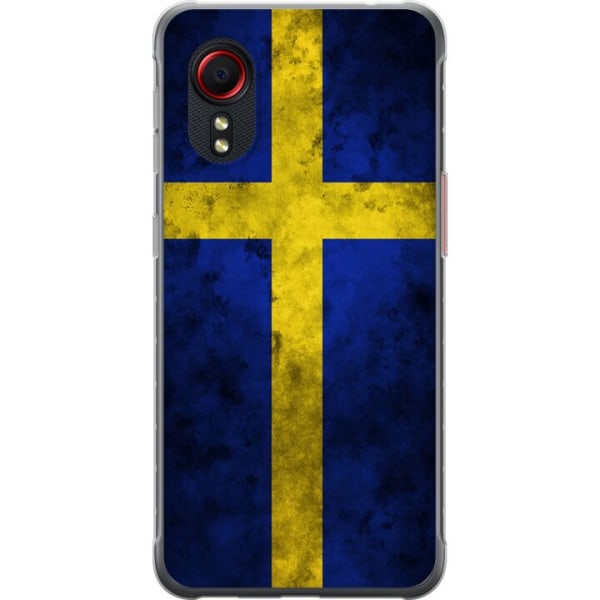 Samsung Galaxy Xcover 5 Läpinäkyvä kuori Ruotsin Lippu