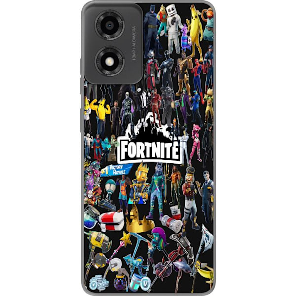 Motorola Moto E14 Gennemsigtig cover Fortnite