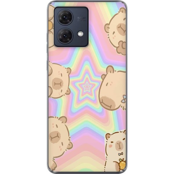 Motorola Moto G84 Läpinäkyvä kuori Kawaii Capybara Galaxy S