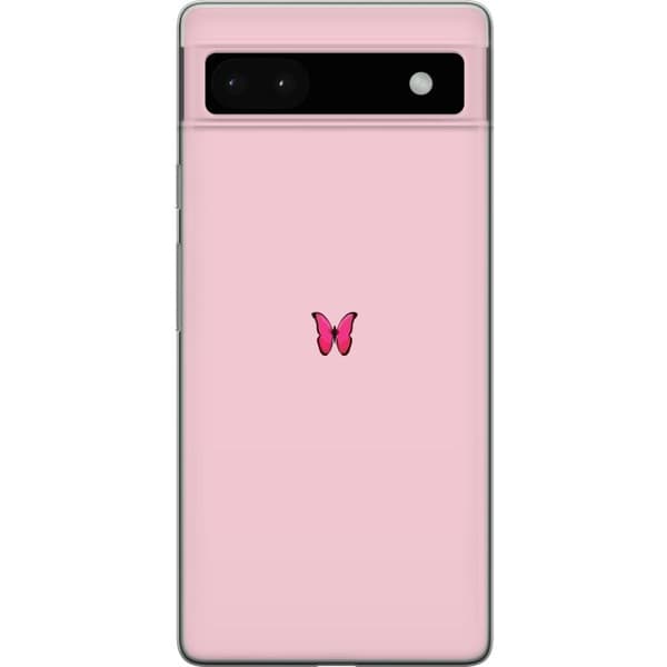 Kompatibelt Mobilskal till Google Pixel 6a Rosa fjäril