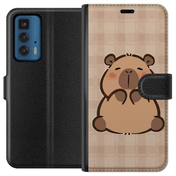 Motorola Edge 20 Pro Plånboksfodral Mobilskal kawaii capybara flera figurer japansk stil