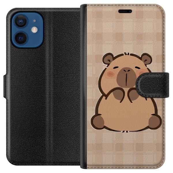 Apple iPhone 12 mini Lompakkokotelo Mobilskal kawaii capybara flera figurer japansk stil