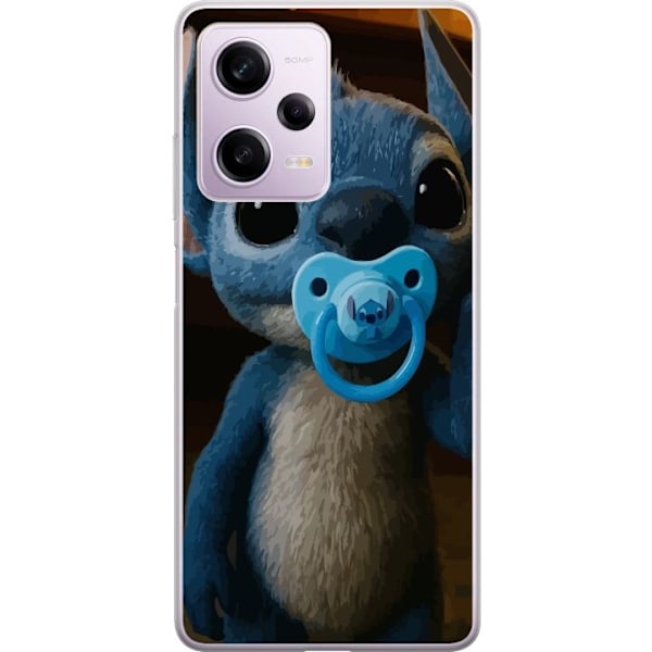 Xiaomi Redmi Note 12 Pro Läpinäkyvä kuori Stitch & Napp - vauvateema söpöllä hahmolla