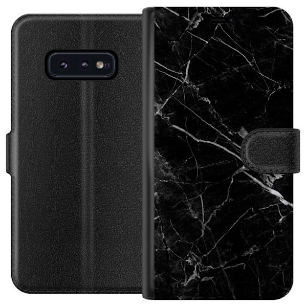 Samsung Galaxy S10e Tegnebogsetui Sort Marmor