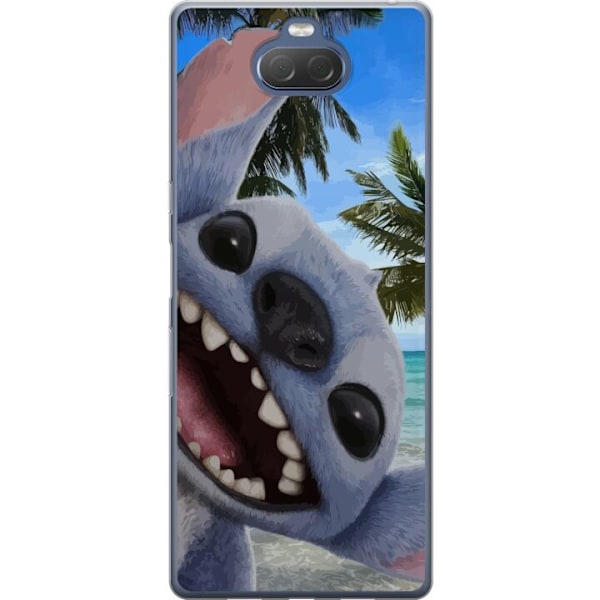 Sony Xperia 10 Plus Genomskinligt Skal Stitch mobilskal med Palmer i söt vänskapsdesign