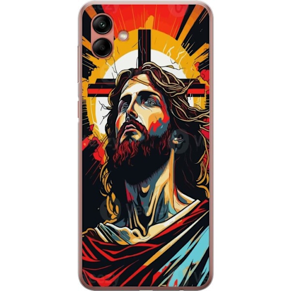 Samsung Galaxy A04 Läpinäkyvä kuori Jeesus ja Kortti - usko