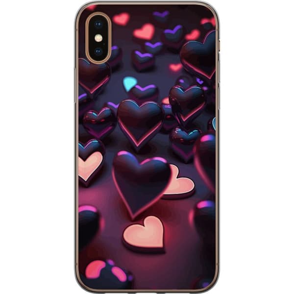 Kompatibel Mobilcover til Apple iPhone XS Midnatshjerter