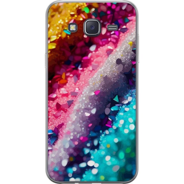 Samsung Galaxy J5 Läpinäkyvä kuori Glitter