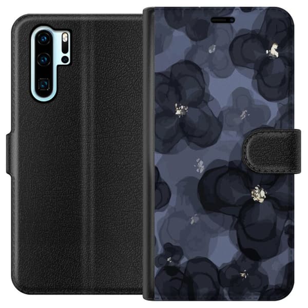 Kompatibelt Lommeboketui til Huawei P30 Pro Blomsterfelt