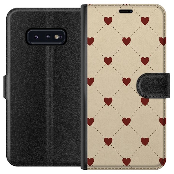 Samsung Galaxy S10e Tegnebogsetui Hjertegitter