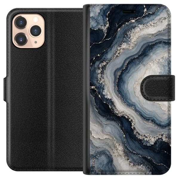 Kompatibel Tegnebogsetui til Apple iPhone 11 Pro Nattagat blå