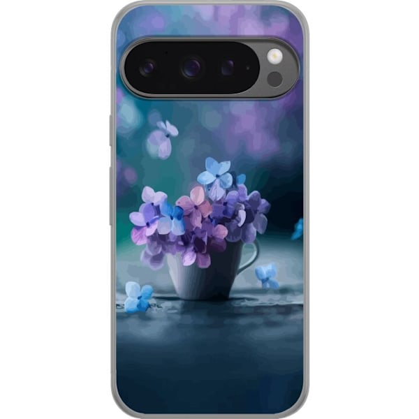 Google Pixel 9 Pro XL Gennemsigtig cover Blomster Sød