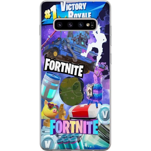 Samsung Galaxy S10+ Läpinäkyvä kuori Fortnite