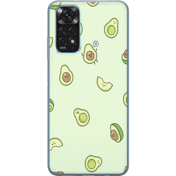 Xiaomi Redmi Note 11S Gennemsigtig cover Avocado Mønster