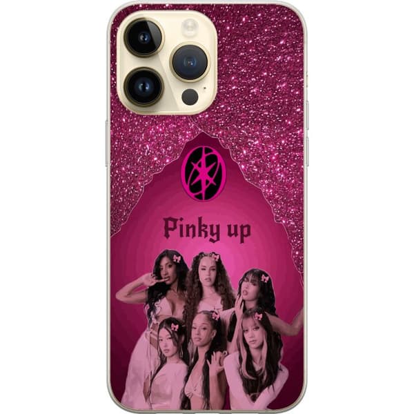 Kompatibelt Mobilskal till Apple iPhone 14 Pro Max KATSEYE Pinky Up rosa