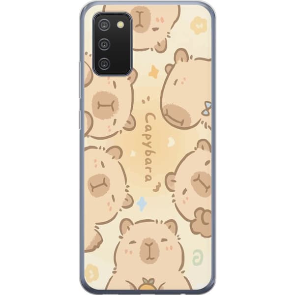 Kompatibel Mobilcover til Samsung Galaxy A02s Søde kapybaraer, pasteldesign, søde flodsvin i bløde farver, sød varm stil med charme og legende energi
