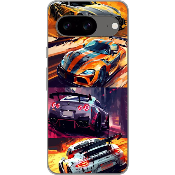 Google Pixel 8 Läpinäkyvä kuori Ralli kuume - vauhdikas tee