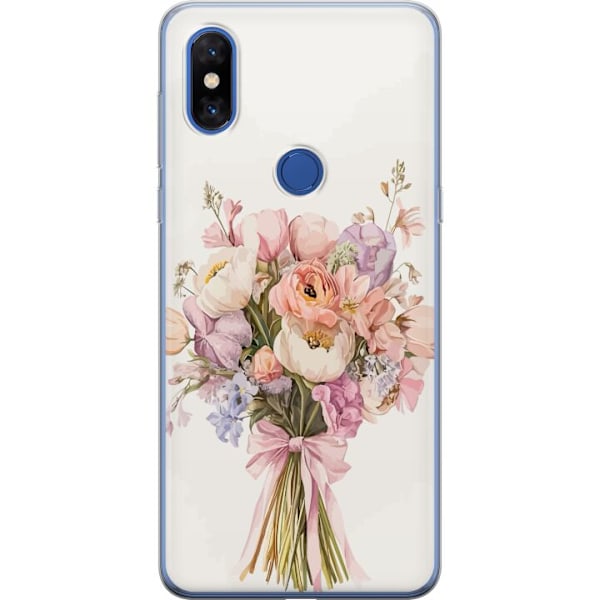Xiaomi Mi Mix 3 Genomskinligt Skal Mobilskal med färgglad blombukett i romantisk stil