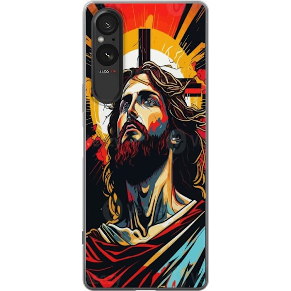 Sony Xperia 5 V Läpinäkyvä kuori Jeesus ja Kortti - uskonno