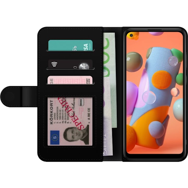 Samsung Galaxy A11 Plånboksfodral Rosa Hjärna Design