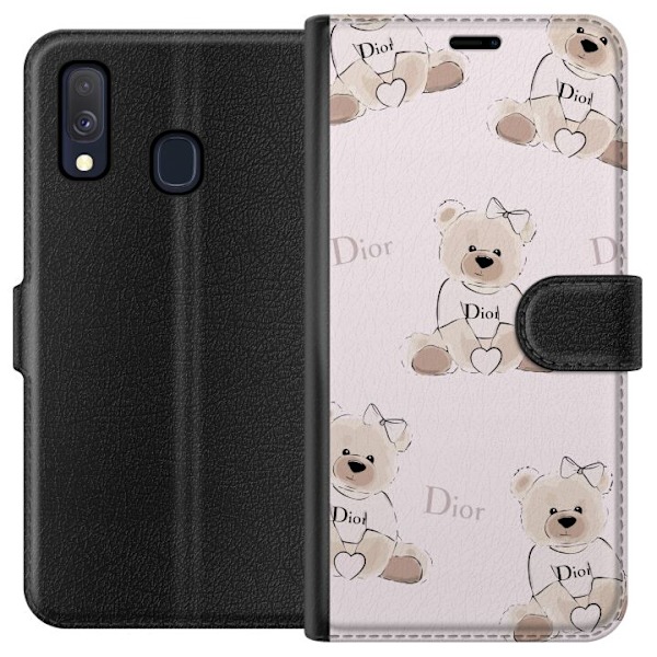 Samsung Galaxy A40 Tegnebogsetui Teddy Dior Vibes - luksuriøs