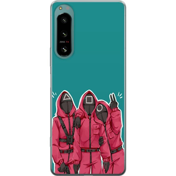 Sony Xperia 5 IV Läpinäkyvä kuori Squid Game Hahmot Graafinen Suunnittelu Sarjakuvasarjan Hahmot Suosittu TV-Teema Aasialainen Tyyli Jännittävä