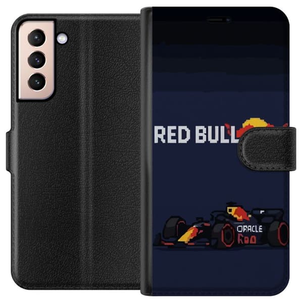 Kompatibel Tegnebogsetui til Samsung Galaxy S21 Pixelracer i retrostil sort