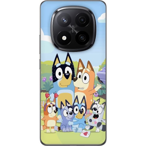 Xiaomi Redmi Note 14 Pro+ Läpinäkyvä kuori Bluey puhelinkotelo koko perheen kanssa värikkäässä suunnittelussa