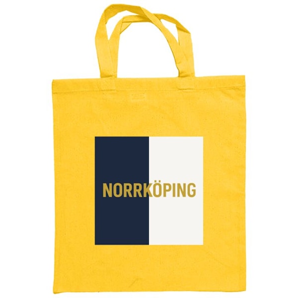 Mulepose | Holdbar Indkøbstaske i Stof Norrköping – fodbold Gul one size