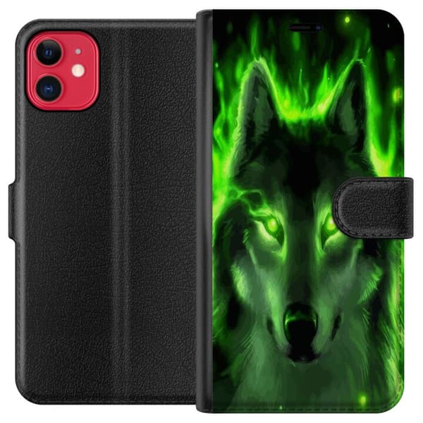 Kompatibel Tegnebogsetui til Apple iPhone 11 Ulve