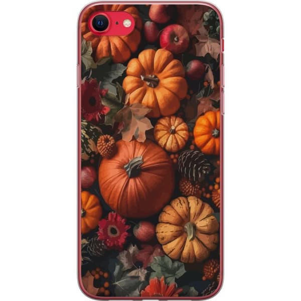 Kompatibelt Mobildeksel til Apple iPhone SE (2022) Gresskarhøst høst plakat høst halloween gresskar epler blomster høstsesong rustikk dekor design