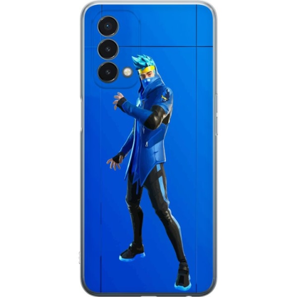 OnePlus Nord N200 5G Läpinäkyvä kuori Fortnite - Ninja Blue