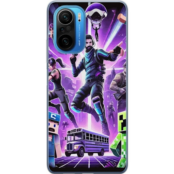 Xiaomi Poco F3 Gennemsigtig cover Fortnite vs Minecraft