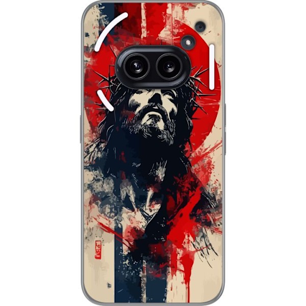 Nothing Phone (2a) Läpinäkyvä kuori Jeesus ristillä - kristillinen aihe vahvalla symboliikalla uskosta ja toivosta