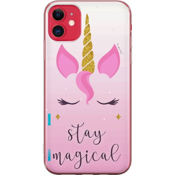 Apple iPhone 11 Genomskinligt Skal Unicorn Face