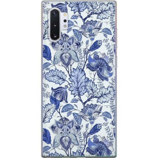 Samsung Galaxy Note10+ Genomskinligt Skal Blommor Blå...
