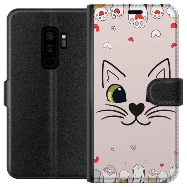 Kompatibel Tegnebogsetui til Samsung Galaxy S9+ Mjooo Katt