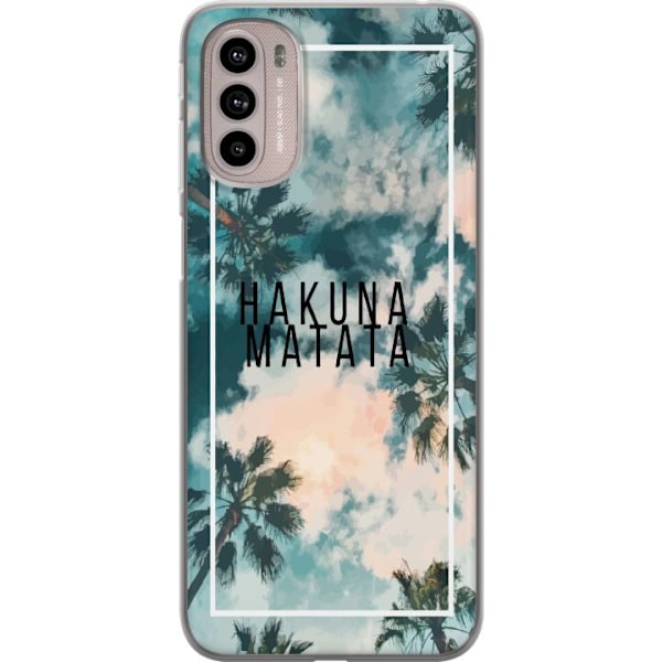 Motorola Moto G41 Gennemsigtig cover Hakuna Matata