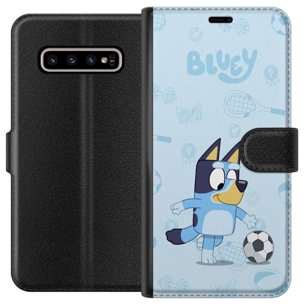 Kompatibelt Lommeboketui til Samsung Galaxy S10+ Bluey