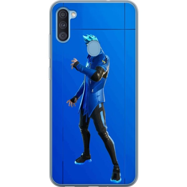 Samsung Galaxy A11 Läpinäkyvä kuori Fortnite - Ninja Blue