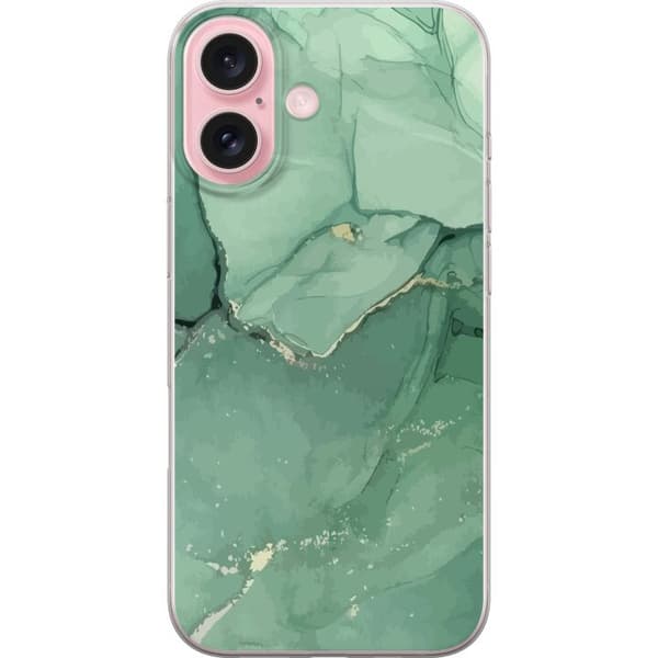 Kompatibelt Mobilskal till Apple iPhone 16 Grön marmor