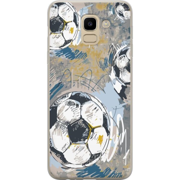 Samsung Galaxy J6 Gennemsigtig cover Fodbold