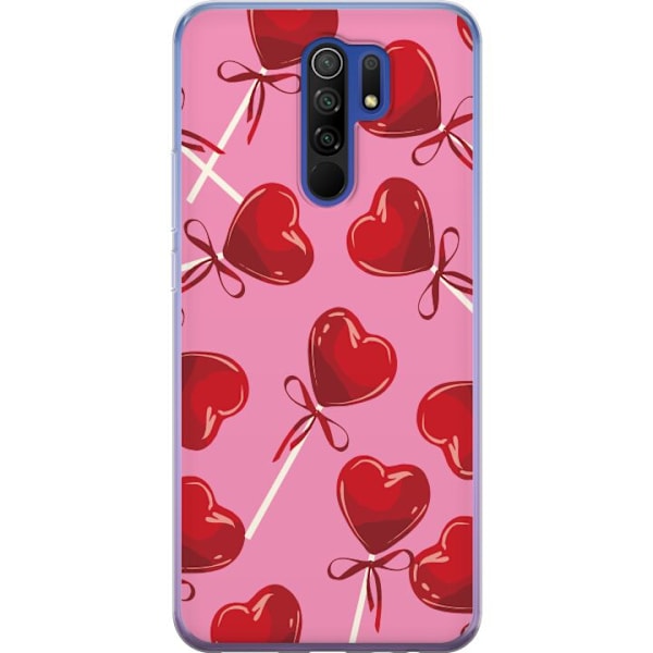 Xiaomi Redmi 9 Gennemsigtig cover Valentinsdag Lollipop