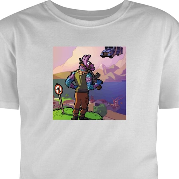 T-shirt til Voksen | Klassisk Voksen T-shirt Fortnite grå XXL