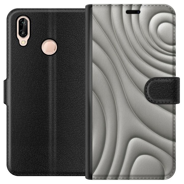 Huawei P20 lite Lompakkokotelo Hopea-aallot