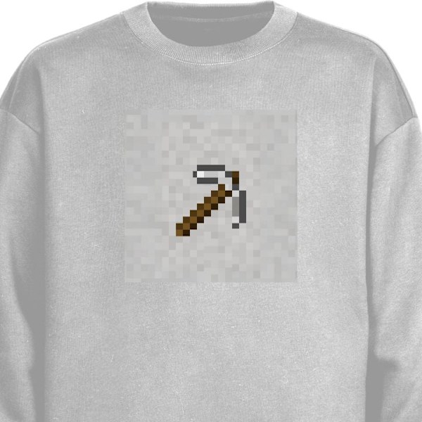 Sweatshirt til Børn | Blød & Klassisk Sweatshirt Minecraft Værktøjer grå one size
