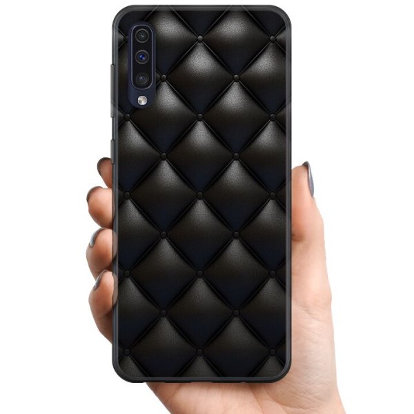 Samsung Galaxy A50 TPU Mobilskal Leather Black