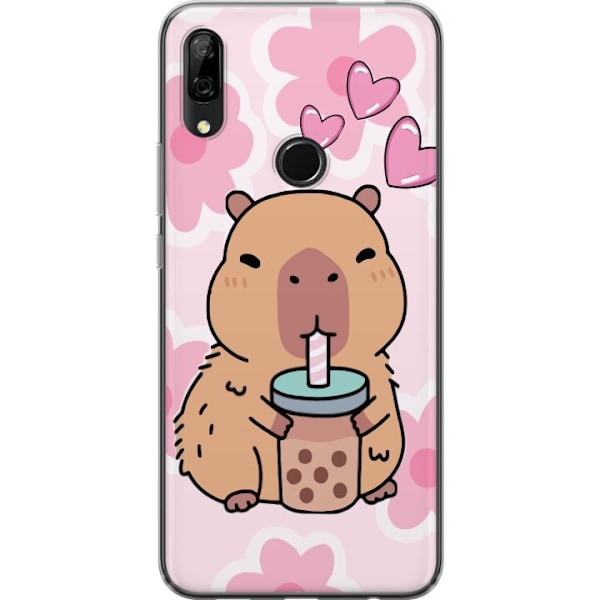 Huawei P Smart Z Genomskinligt Skal Kawaii Capybara Hjärtan A