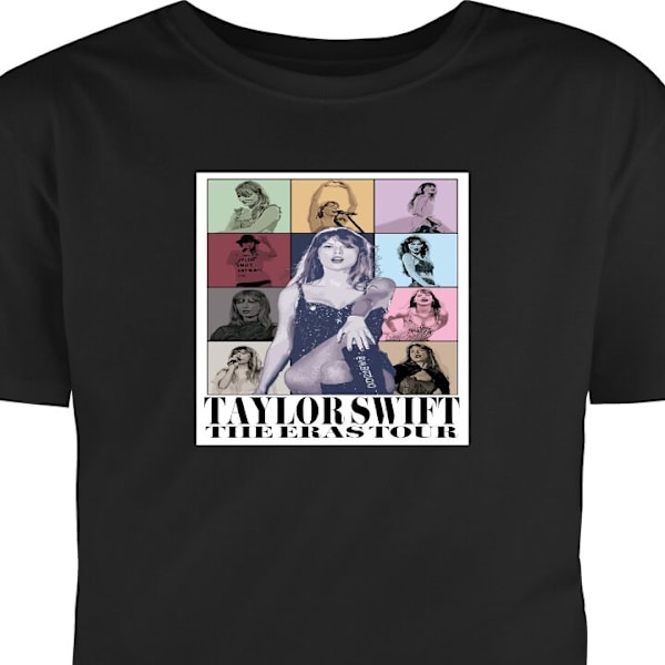 Børne T-shirt | Behagelig T-shirt til Børn Taylor Swift sort 7-8 År